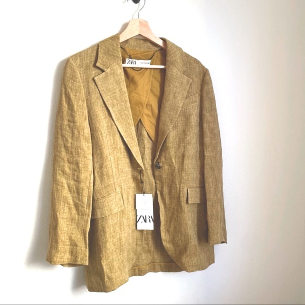 Zara Oversized Linen Blazer Limited Edition - Picture 9 of 15